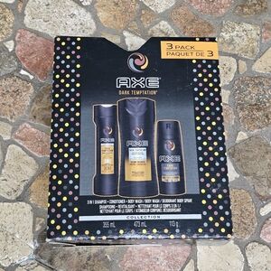Vintage AXE Dark Temptation 3 Piece Set - Body Wash, Shampoo, & Deodorant Spray